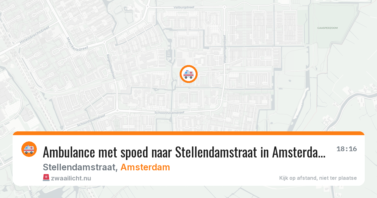 Ambulance met spoed naar Stellendamstraat in Amsterdam — 11 jul 2026