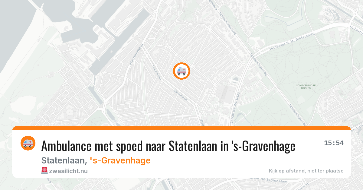Ambulance met spoed naar Statenlaan in 's-Gravenhage — 25 jan 2026