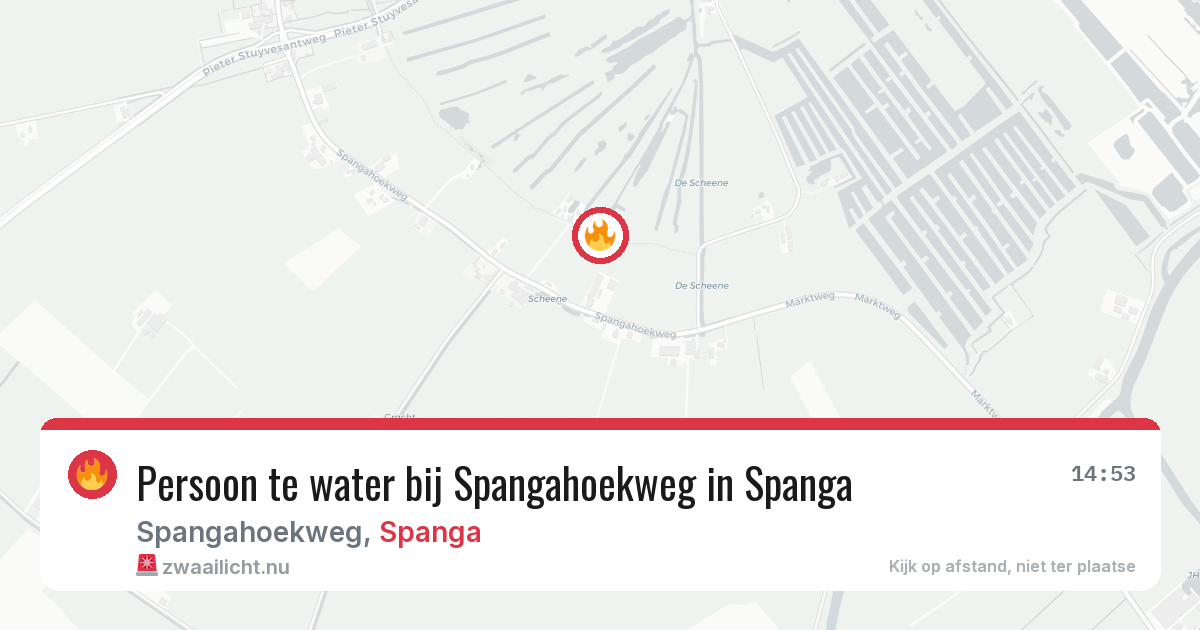 Persoon te water bij Spangahoekweg in Spanga — 27 apr 2026