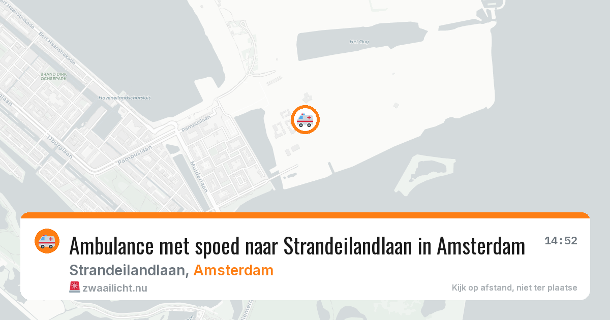 Ambulance met spoed naar Strandeilandlaan in Amsterdam — 30 mrt 2026