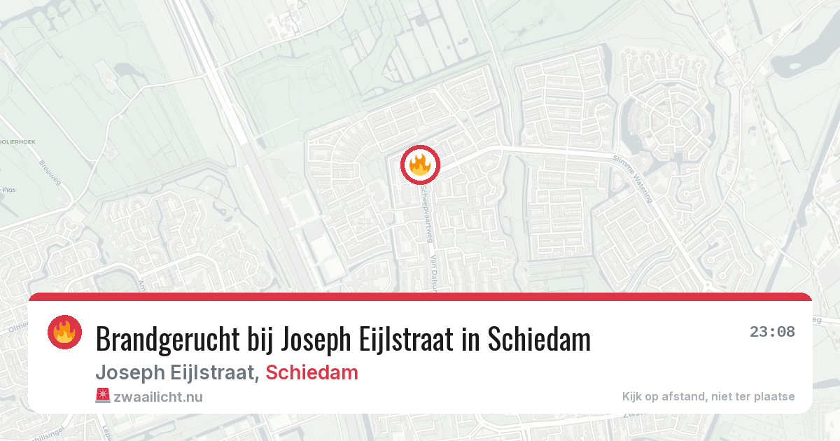 Brandgerucht bij Joseph Eijlstraat in Schiedam — 13 mei 2026