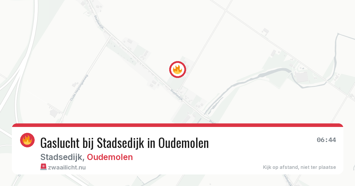 Gaslucht bij Stadsedijk in Oudemolen — 30 mrt 2026