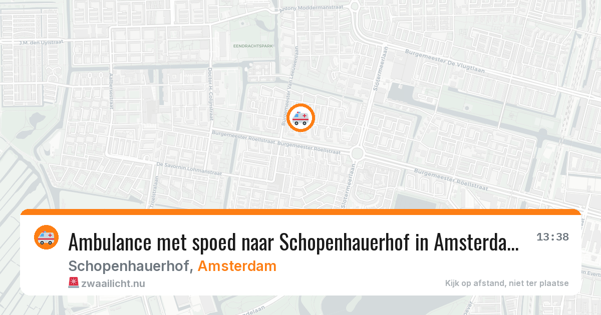 Ambulance met spoed naar Schopenhauerhof in Amsterdam — 6 jun 2026