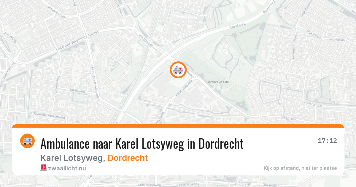 Ambulance naar Karel Lotsyweg in Dordrecht — 19 mrt 2026