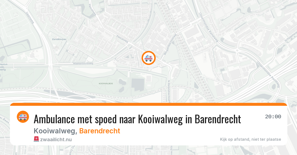 Ambulance met spoed naar Kooiwalweg in Barendrecht — 15 jul 2026