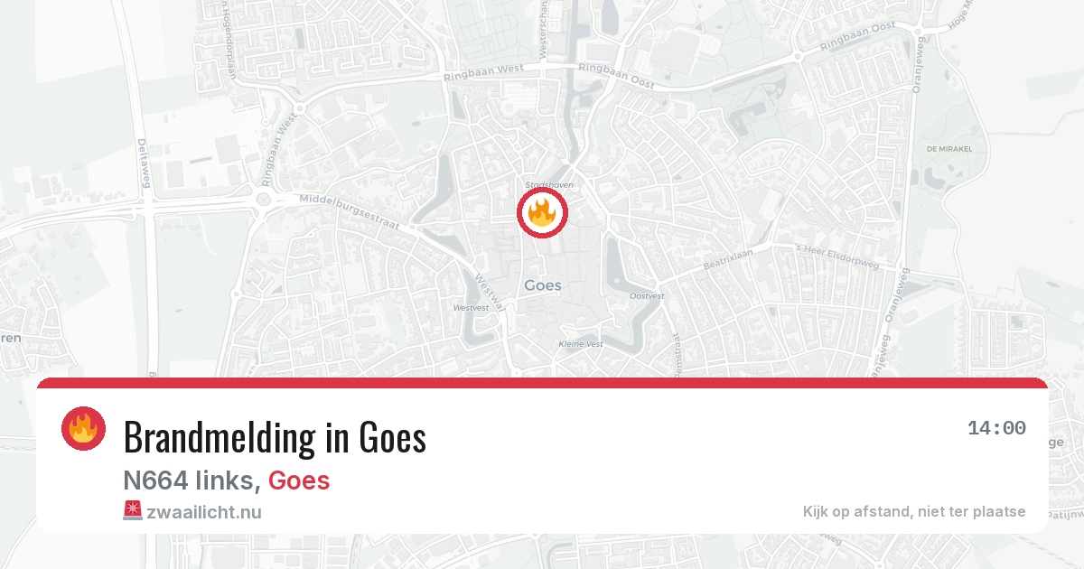 Brandmelding in Goes — 13 feb 2026