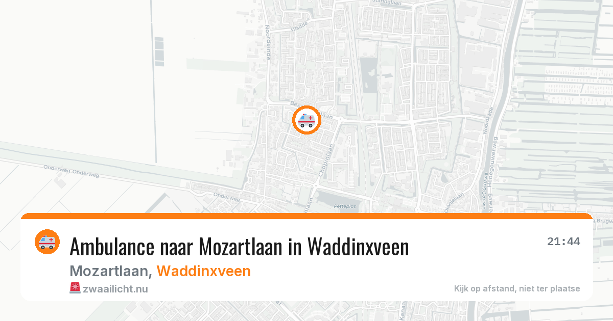 Ambulance naar Mozartlaan in Waddinxveen — 23 jul 2026