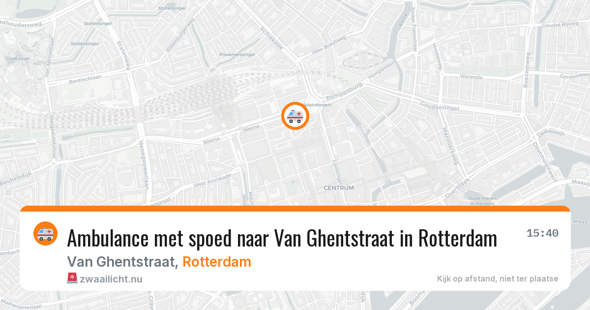 Ambulance met spoed naar Van Ghentstraat in Rotterdam — 30 mrt 2026