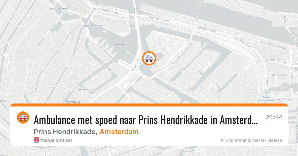 Ambulance met spoed naar Prins Hendrikkade in Amsterdam — 11 jul 2026