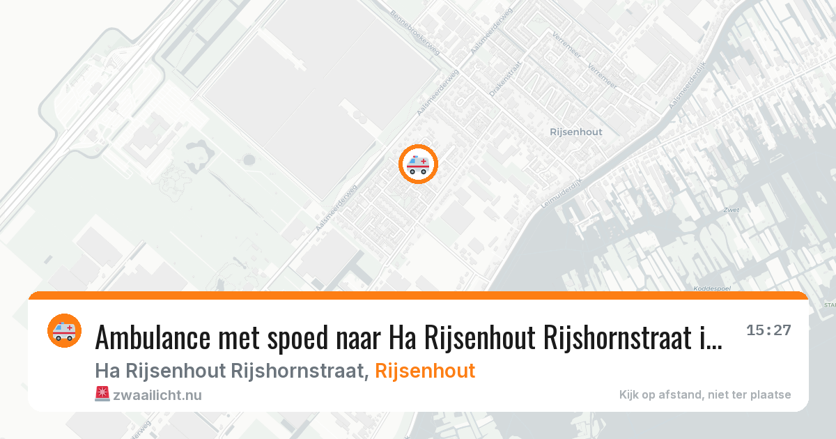Ambulance met spoed naar Ha Rijsenhout Rijshornstraat in Rijsenhout — 3 feb 2026