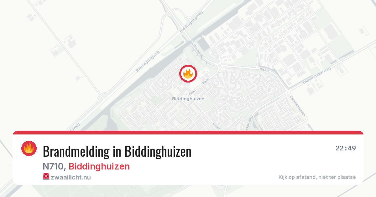 Brandmelding in Biddinghuizen — 13 jul 2026