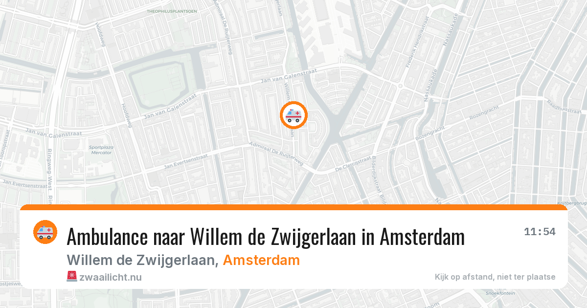 Ambulance naar Willem de Zwijgerlaan in Amsterdam — 13 jul 2026