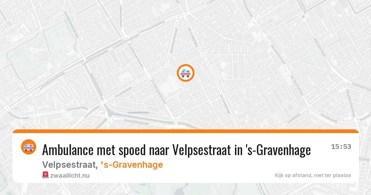 Ambulance met spoed naar Velpsestraat in 's-Gravenhage — 28 feb 2026