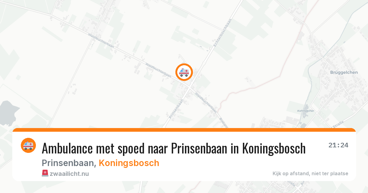 Ambulance met spoed naar Prinsenbaan in Koningsbosch — 14 jun 2026