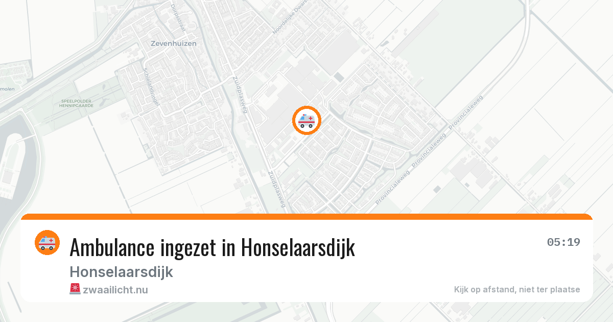 Ambulance ingezet in Honselaarsdijk — 1 apr 2026