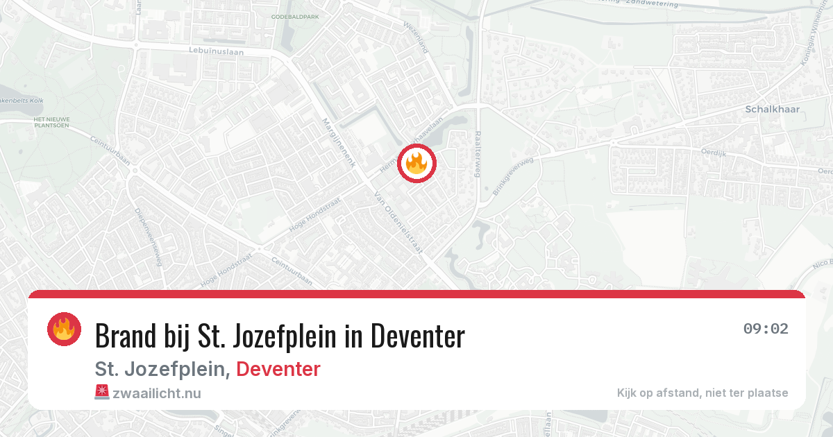 Brand bij St. Jozefplein in Deventer — 26 jun 2026