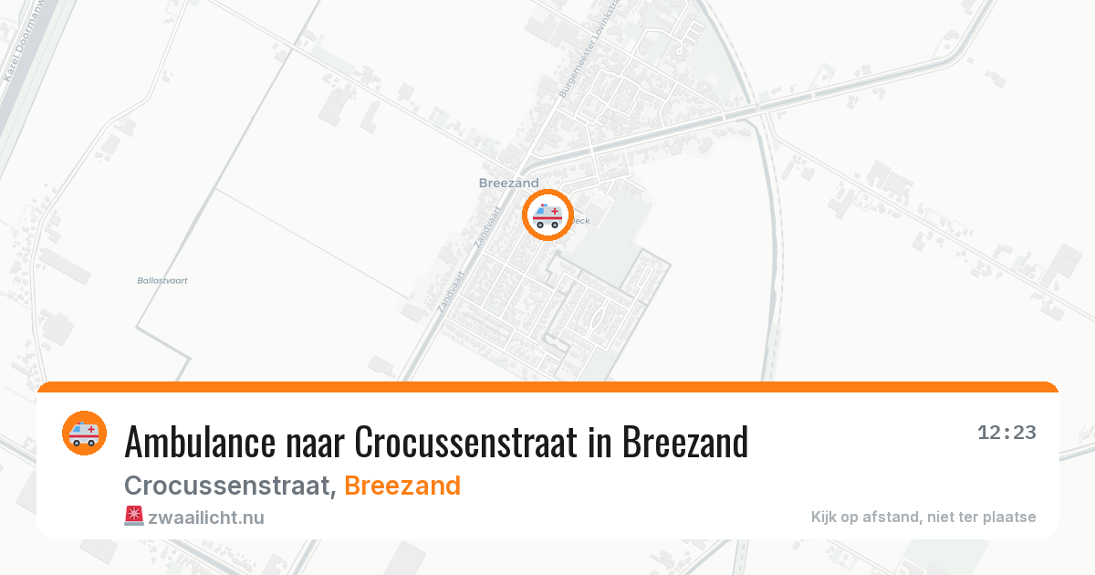 Ambulance naar Crocussenstraat in Breezand — 18 mei 2026