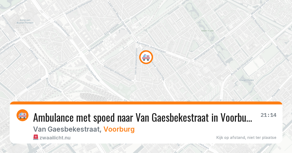 Ambulance met spoed naar Van Gaesbekestraat in Voorburg — 24 jan 2026