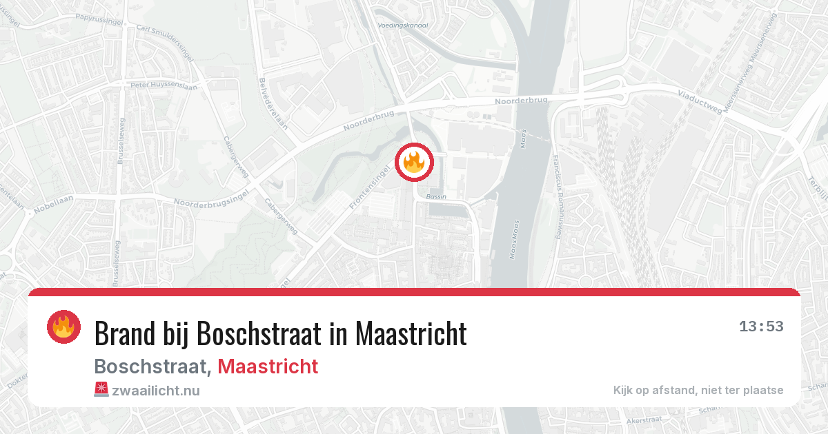 Brand bij Boschstraat in Maastricht — 13 mei 2026