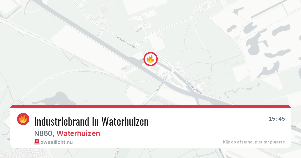 Industriebrand in Waterhuizen — 29 mei 2026