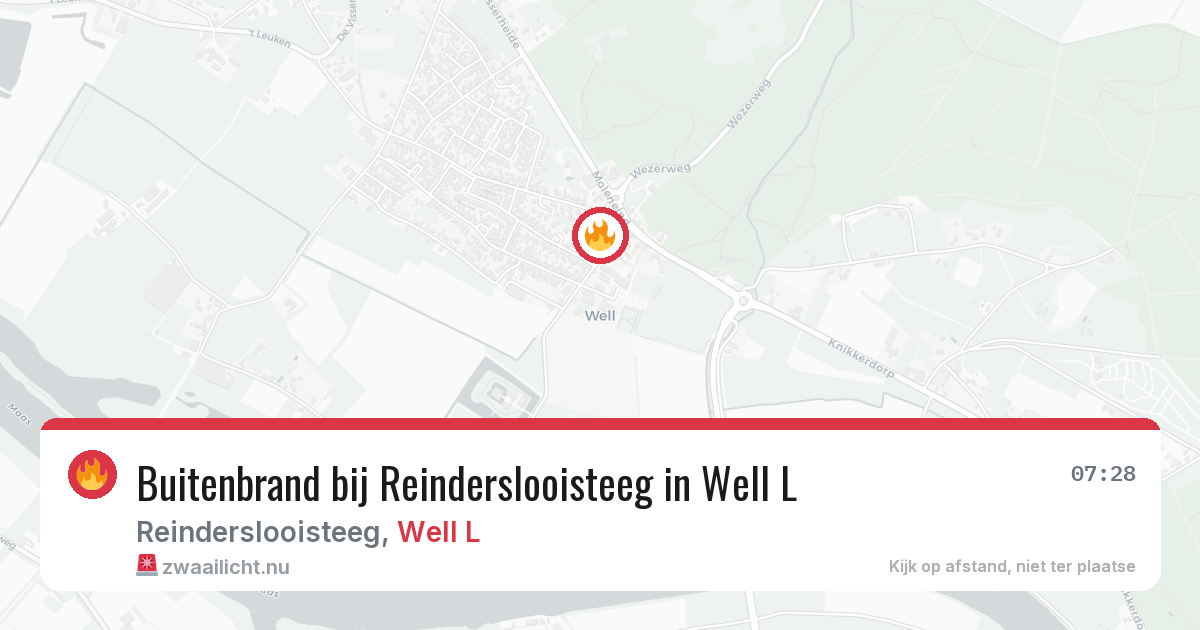 Buitenbrand bij Reinderslooisteeg in Well L — 2 jul 2026
