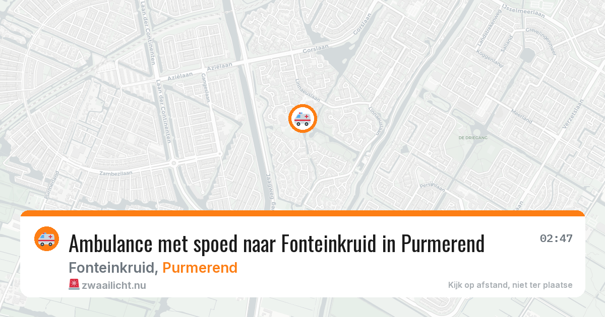 Ambulance met spoed naar Fonteinkruid in Purmerend — 22 jul 2026