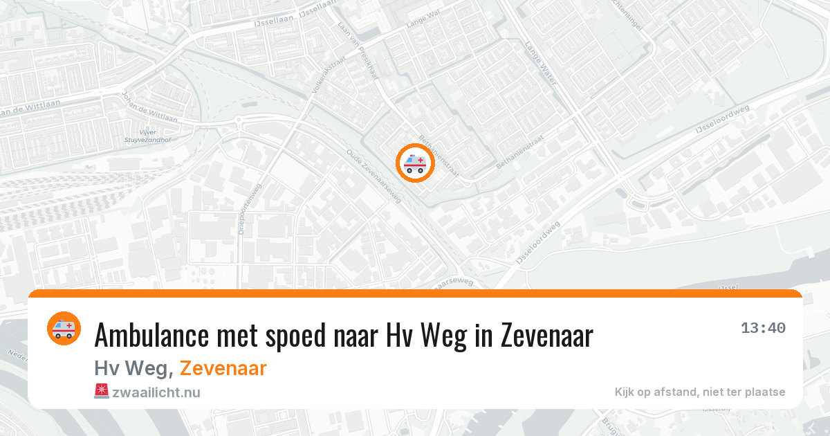Ambulance met spoed naar Hv Weg in Zevenaar — 1 apr 2026