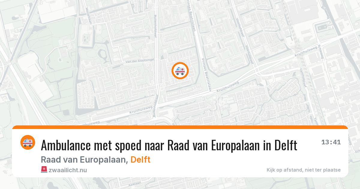 Ambulance met spoed naar Raad van Europalaan in Delft — 22 mei 2026