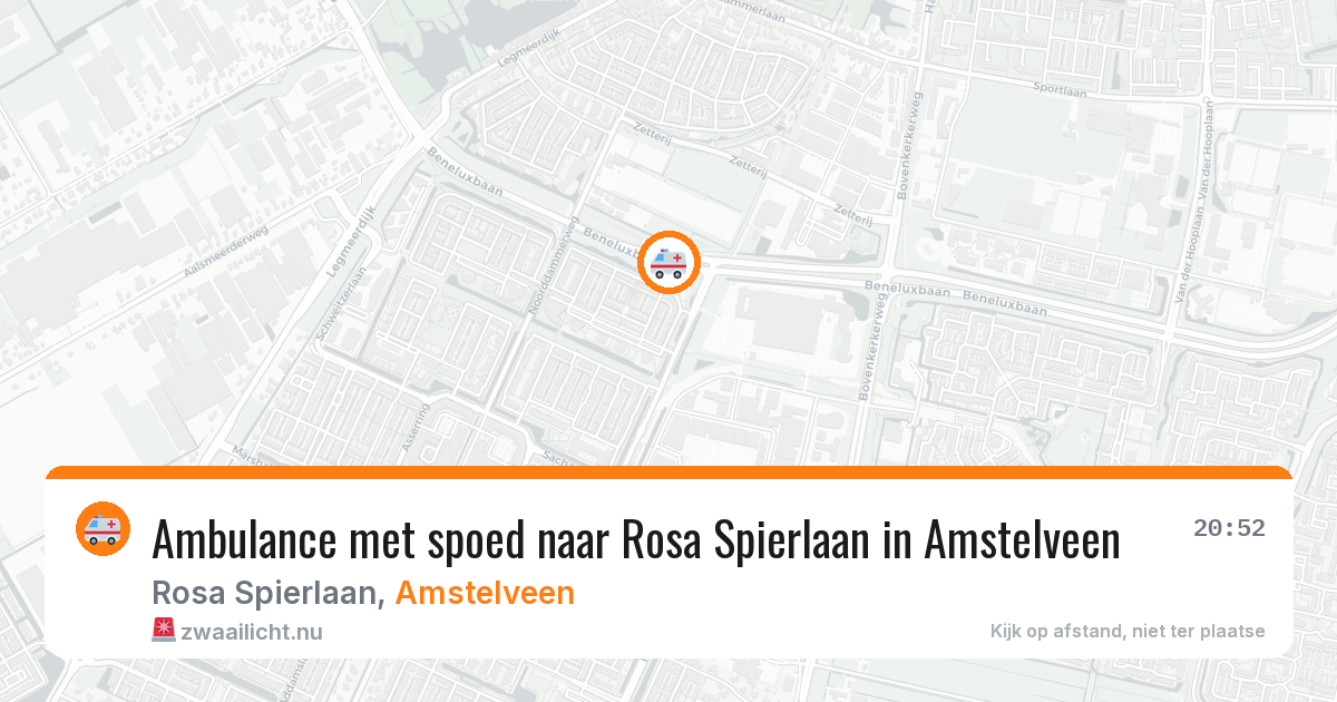 Ambulance met spoed naar Rosa Spierlaan in Amstelveen — 17 jul 2026