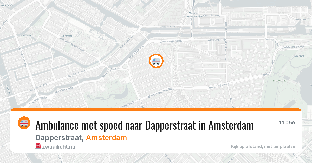 Ambulance met spoed naar Dapperstraat in Amsterdam — 3 apr 2026
