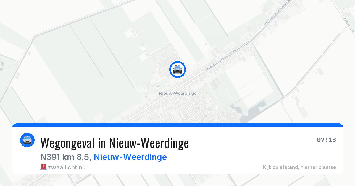 Wegongeval in Nieuw-Weerdinge — 26 jun 2026
