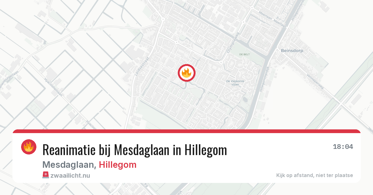 Reanimatie bij Mesdaglaan in Hillegom — 23 mei 2026