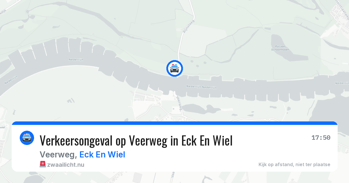 Verkeersongeval op Veerweg in Eck En Wiel — 1 jul 2026
