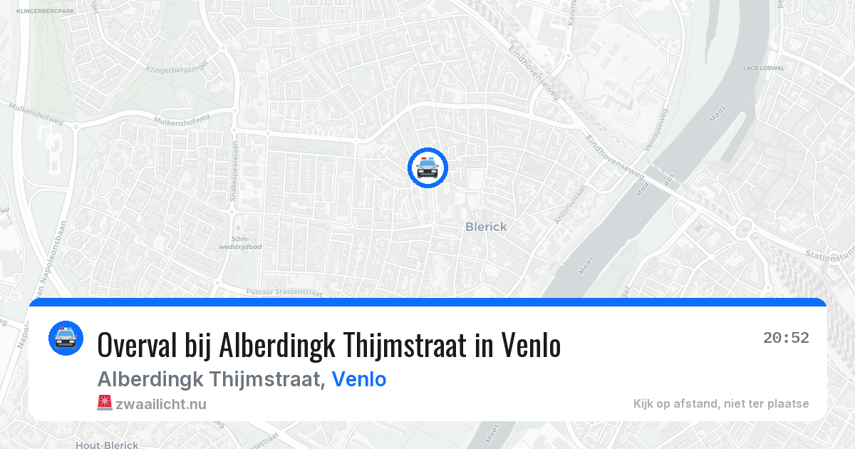 Overval bij Alberdingk Thijmstraat in Venlo — 30 mei 2026