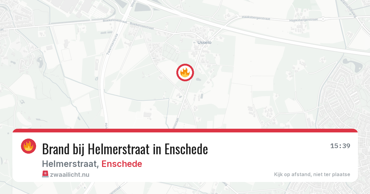 Brand bij Helmerstraat in Enschede — 25 mei 2026