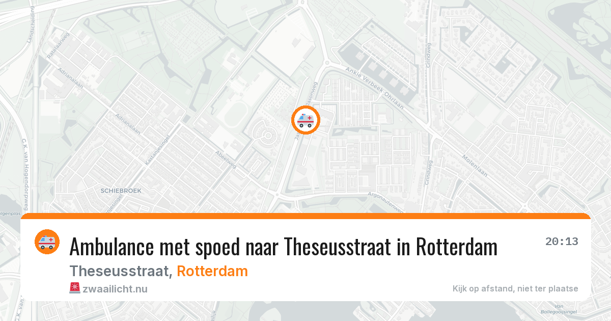 Ambulance met spoed naar Theseusstraat in Rotterdam — 10 mrt 2026
