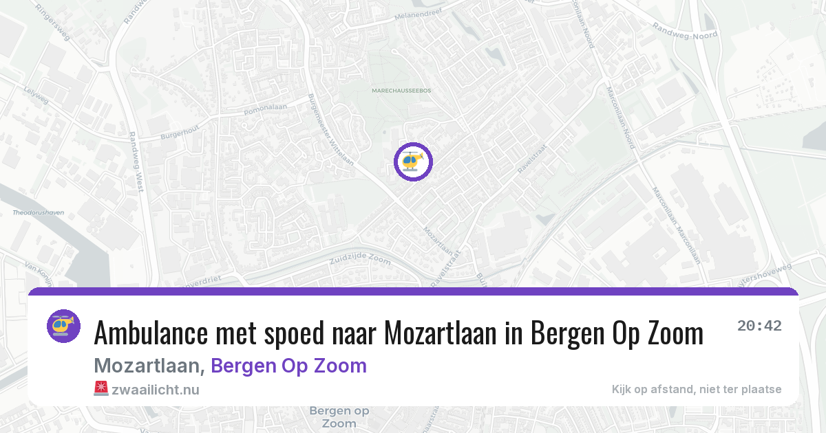 Ambulance met spoed naar Mozartlaan in Bergen Op Zoom — 10 jul 2026