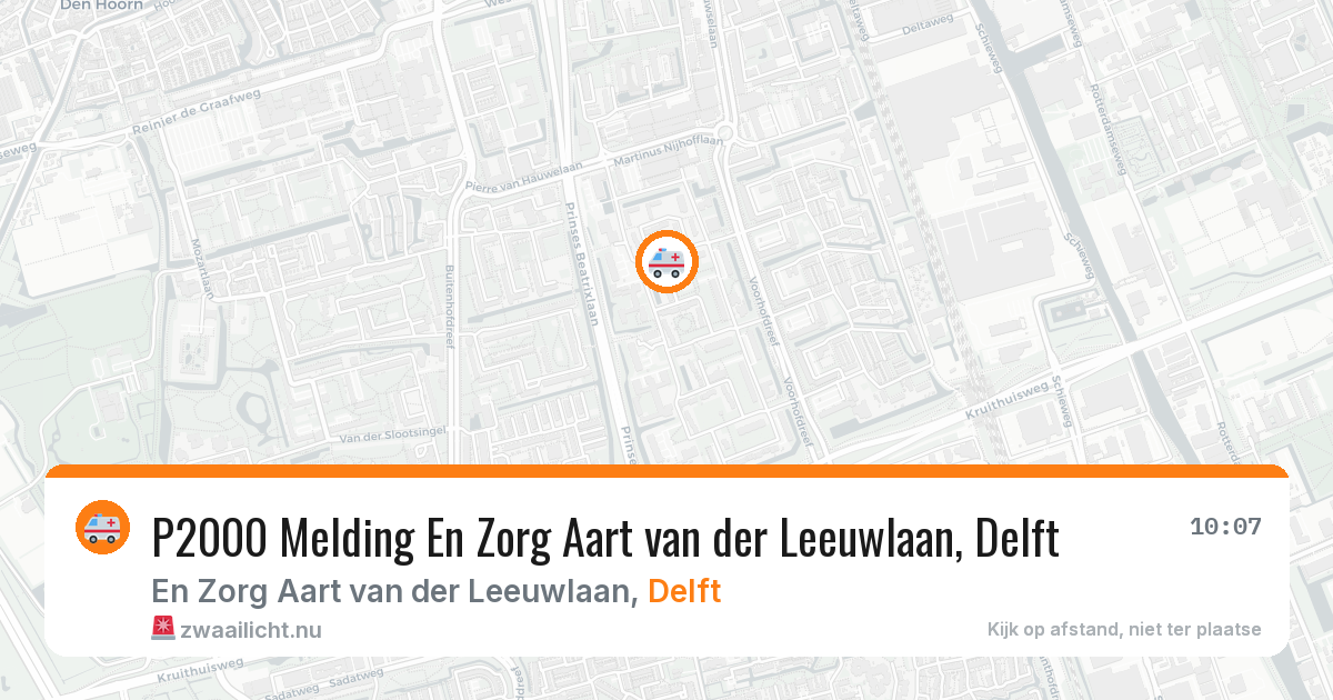 P2000 Melding En Zorg Aart van der Leeuwlaan, Delft — 3 feb 2026
