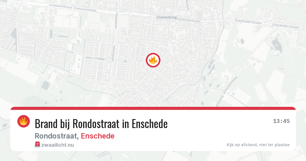 Brand bij Rondostraat in Enschede — 4 jun 2026