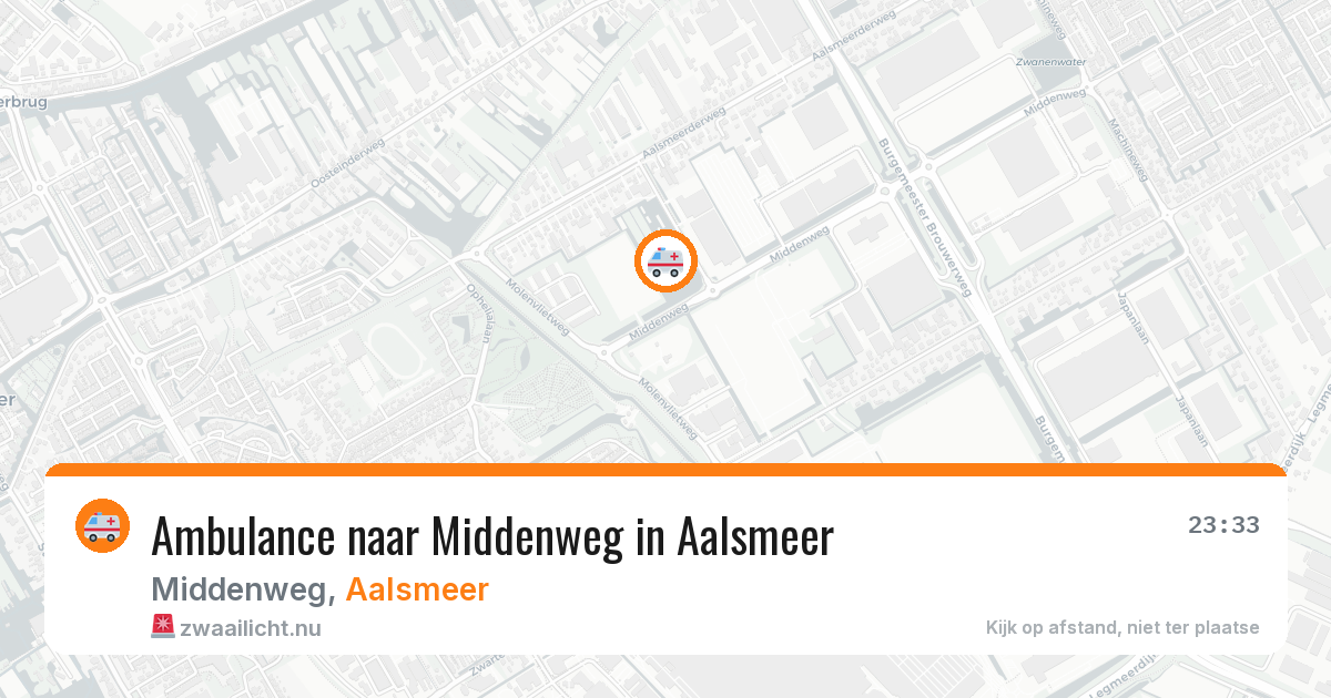 Ambulance naar Middenweg in Aalsmeer — 19 mrt 2026
