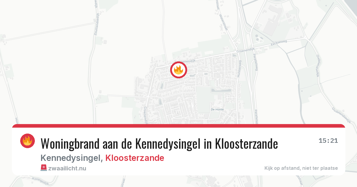 Woningbrand aan de Kennedysingel in Kloosterzande — 1 apr 2026