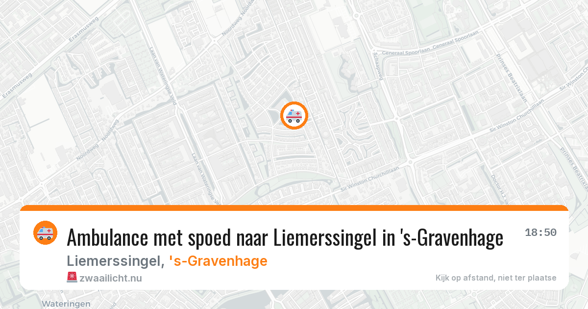 Ambulance met spoed naar Liemerssingel in 's-Gravenhage — 14 mrt 2026