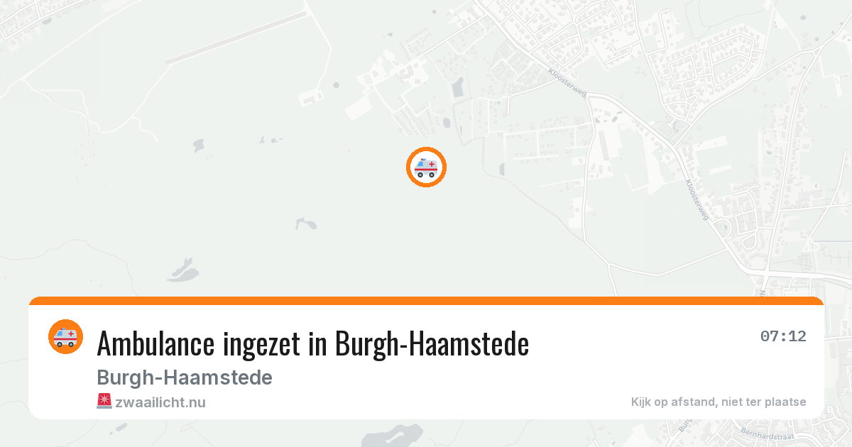 Ambulance ingezet in Burgh-Haamstede — 15 mrt 2026