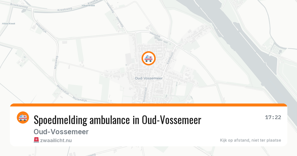 Spoedmelding ambulance in Oud-Vossemeer — 13 jul 2026