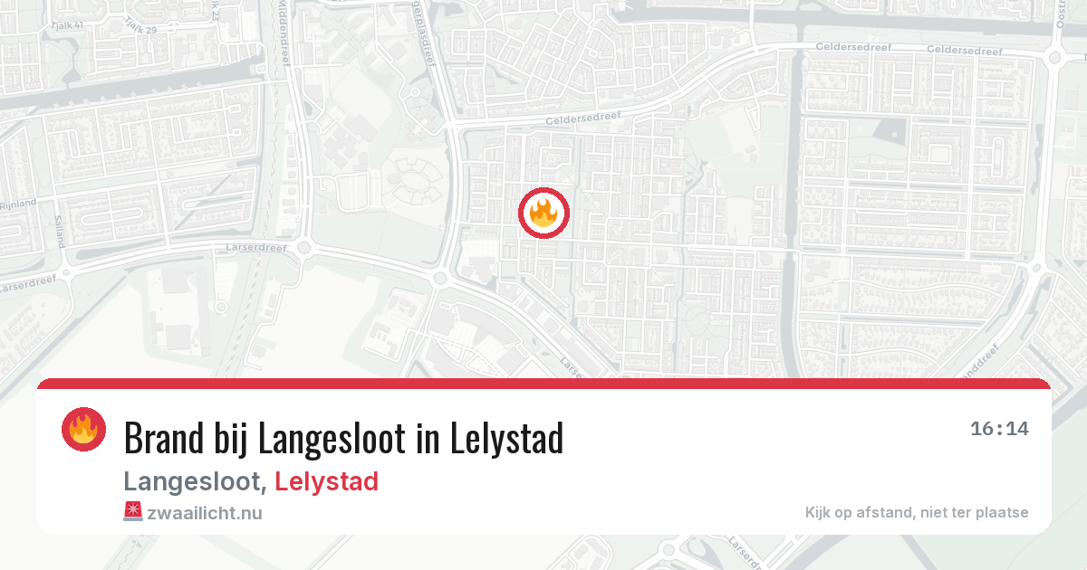 Brand bij Langesloot in Lelystad — 3 jun 2026