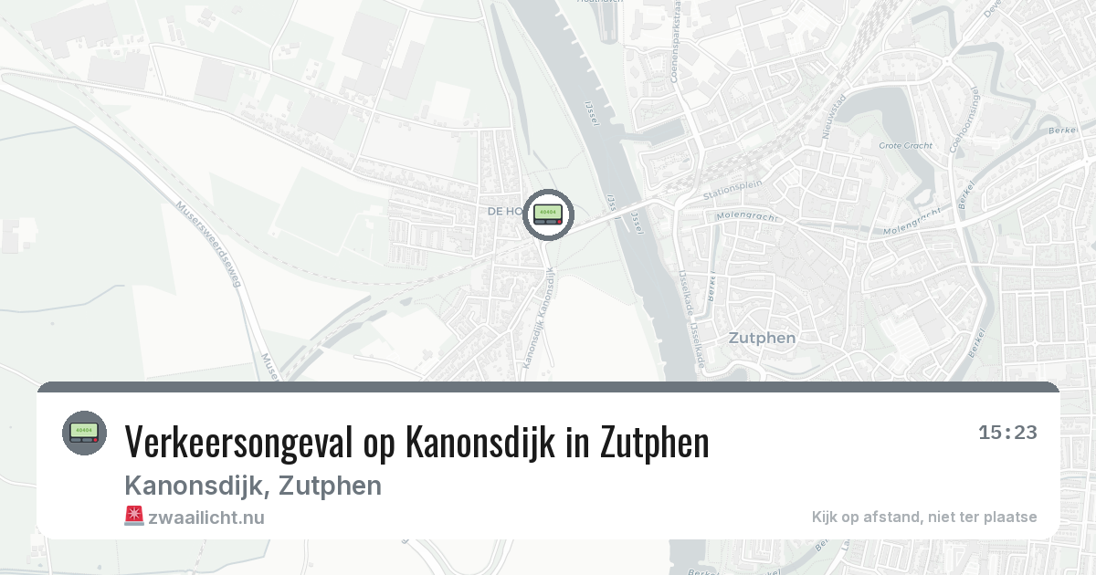 Verkeersongeval op Kanonsdijk in Zutphen — 11 jul 2026