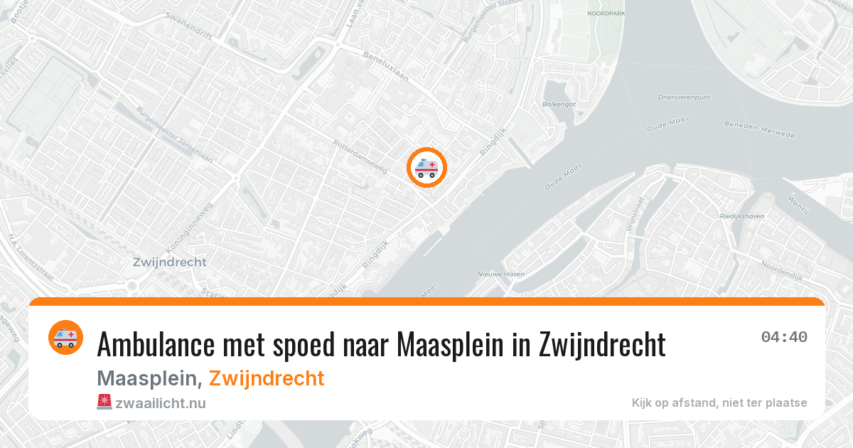 Ambulance met spoed naar Maasplein in Zwijndrecht — 29 apr 2026