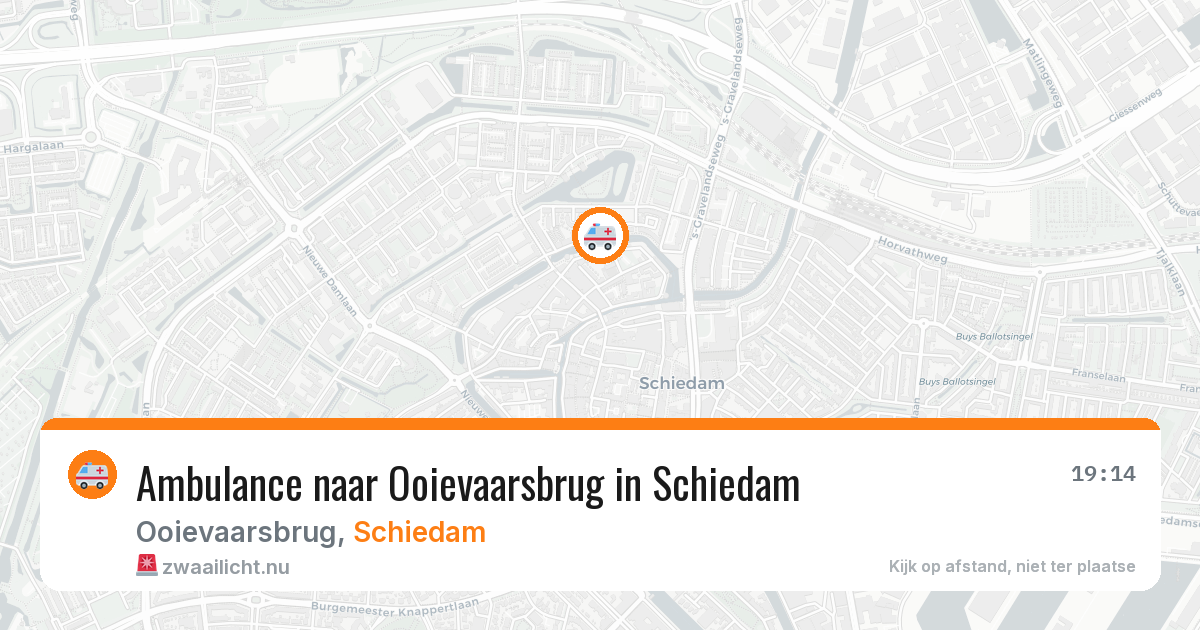 Ambulance naar Ooievaarsbrug in Schiedam — 22 mei 2026