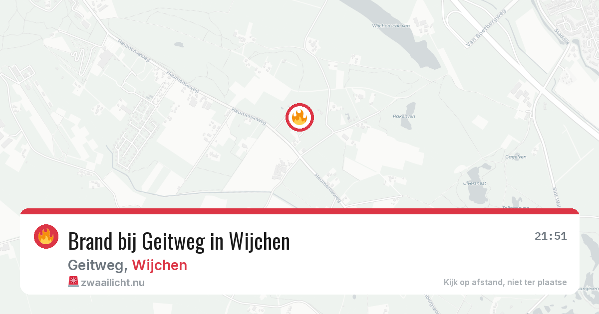 Brand bij Geitweg in Wijchen — 15 jul 2026