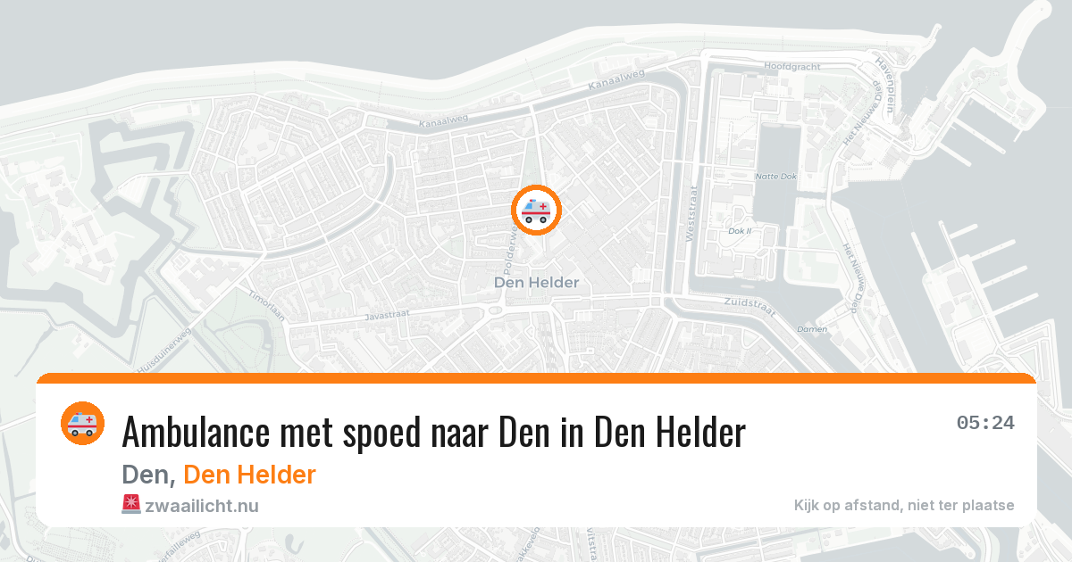 Ambulance met spoed naar Den in Den Helder — 18 mrt 2026